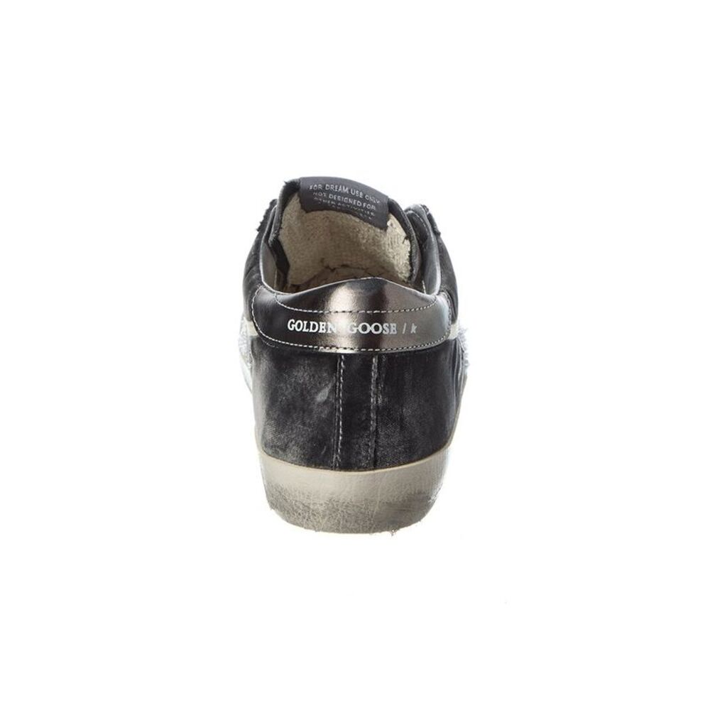 Golden Goose Superstar Velvet & Leather Sneaker, Black - Picture 3 of 5